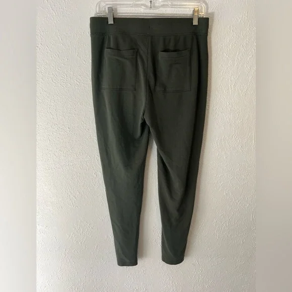 Loft Olive Knit Joggers Small Pockets Drawstring Casual Athleisure Soft Cozy - Picture 5 of 10